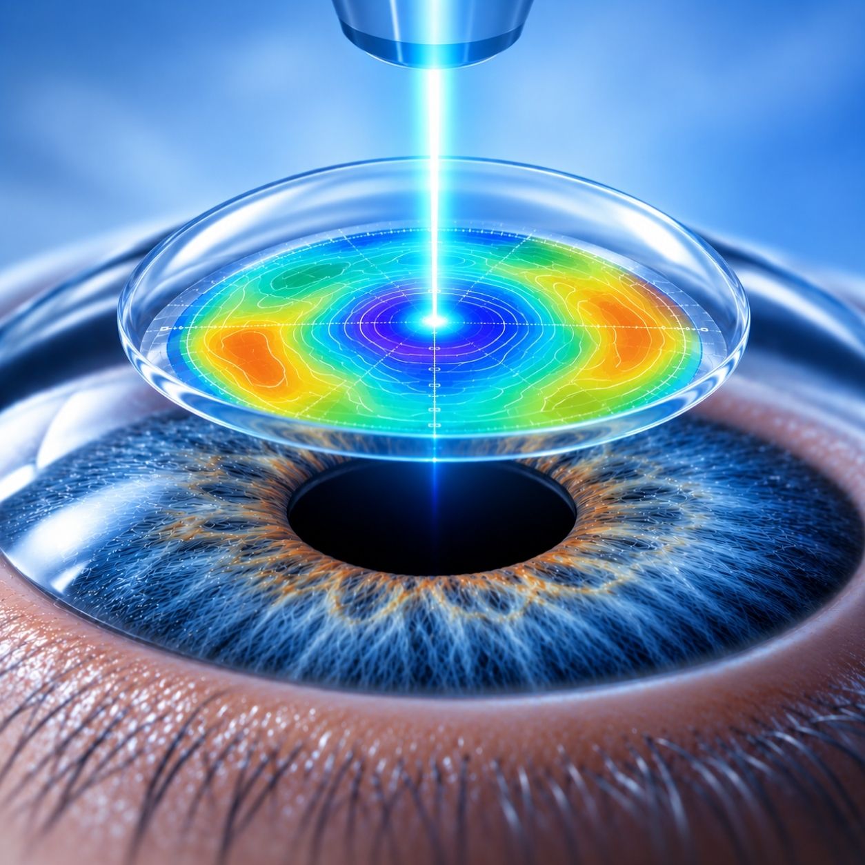 Corneal topography used for Epi Contoura LASIK